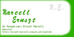 marcell ernszt business card